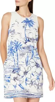 Платье прямого кроя без рукавов Sparkling Sea Tommy Bahama, цвет Coconut