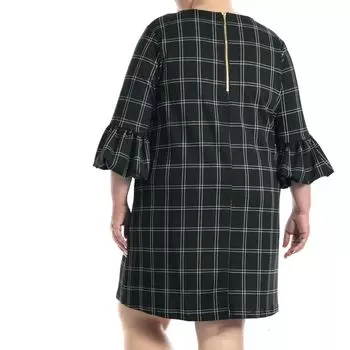 Платье прямого кроя больших размеров Nina Leonard с объемными рукавами Nina Leonard