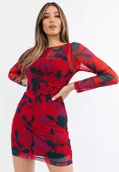 Платье прямого кроя Chekani, красный