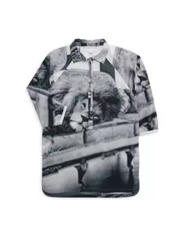 Платье прямого кроя для маленькой девочки с принтом льва Burberry, черный