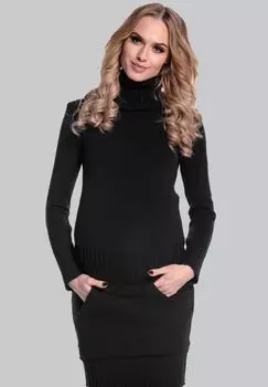 Платье прямого кроя Happy Mama, черный