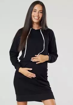 Платье прямого кроя Happy Mama, черный