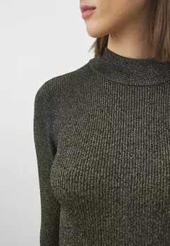 Платье прямого кроя Mock Neck Mini Dress Michael Kors, черный/золотой