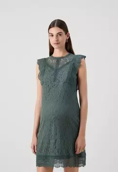 Платье прямого кроя OLMNEW KARO DRESS ONLY MATERNITY, темно-зеленый