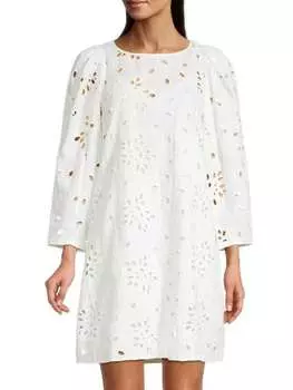 Платье прямого кроя Rebecca Taylor с вышивкой sarah, gardenia