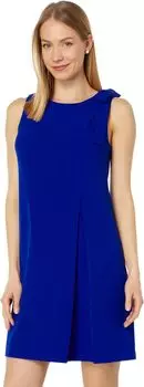 Платье прямого кроя с бантом на плечах Vince Camuto, цвет Cobalt