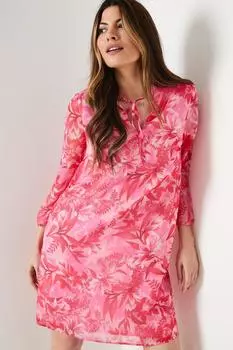 Платье прямого кроя с двойными завязками Wallis, розовый