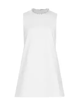 Платье прямого кроя с кристаллами в форме сердца Area, белый