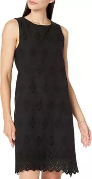 Платье прямого кроя с люверсами Karen Kane, черный