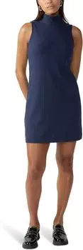 Платье прямого кроя с воротником-стойкой Sanctuary, цвет Navy Reflection