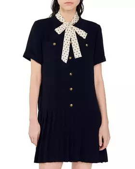 Платье прямого кроя Sandro Padam, черный