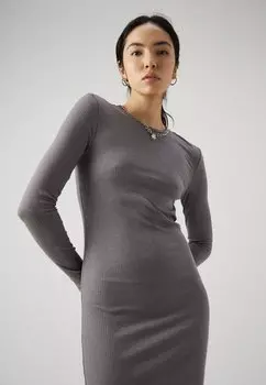 Платье прямого кроя Vero Moda, пестрый серый Vmlavender O Neck Dress
