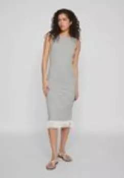 Платье прямого кроя VISIF O NECK MIDI DRESS Vila, белый