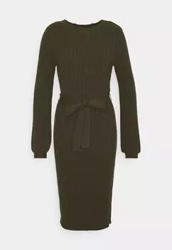 Платье прямого кроя Vmsvea O Neck Dress Vero Moda, темно-зеленый