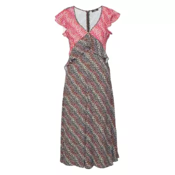 Платье PS Paul Smith Vestito Estivo, черно-красный