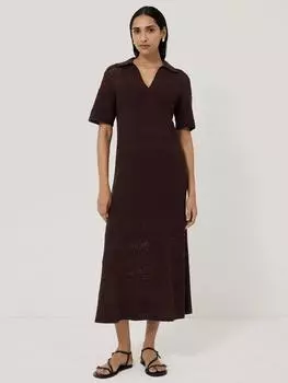 Платье-пуантель из хлопчатобумажной смеси Jigsaw, темно-красный