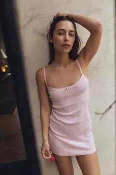 Платье-пуантель с цветочным рисунком ZARA, цвет Light pink