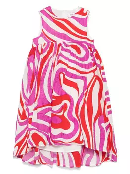 Платье PUCCI Junior с графическим принтом, розовый