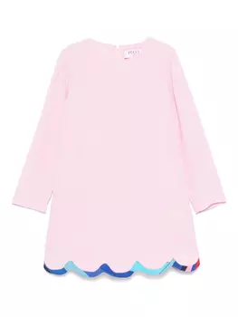 Платье PUCCI Junior с вышитым логотипом, розовый