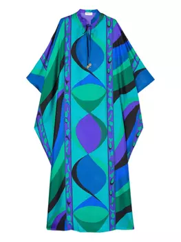 Платье PUCCI Pesci с принтом, зеленый
