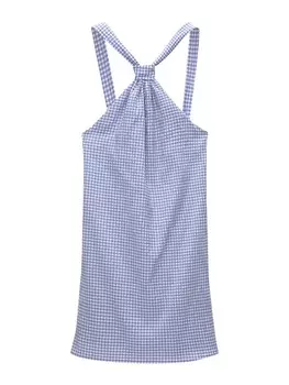 Платье Pull&Bear, цвет Blue denim/Pastel blue