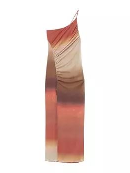 Платье Pull&Bear, цвет Brown/Auburn/Light Brown