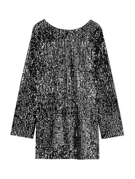 Платье Pull&Bear Dress, черный/серебристый