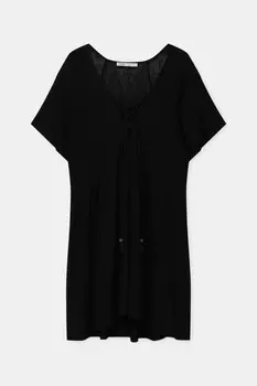 Платье Pull&Bear Loose Knit, черный
