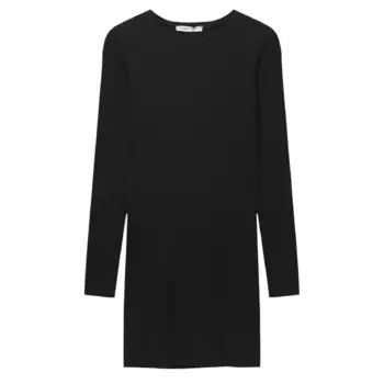 Платье Pull&Bear Short Cut-out, черный
