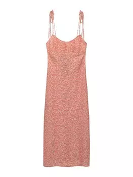 Платье Pull&Bear Summer Dress, цвет Red/Melon