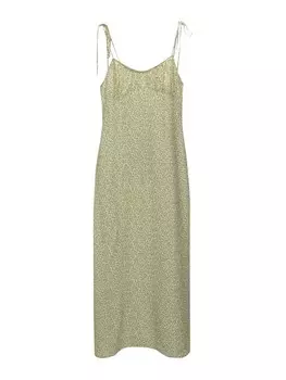 Платье Pull&Bear Summer Dress, зеленый/пастельно-зеленый