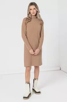 Платье-Пуловер из шерсти и поло United Colors Of Benetton, коричневый