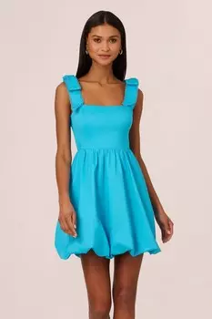 Платье-Пузырь с завязками на плечах Adrianna Papell, синий