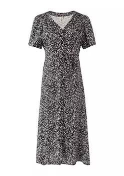 Платье QS, черный/белый