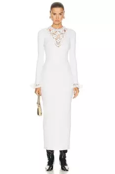 Платье Rabanne Long Sleeve, белый