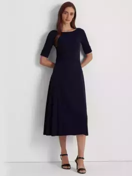 Платье Ralph Lauren Lauren Ralph Lauren Munzie Fit & Flare Jersey, цвет lighthouse navy