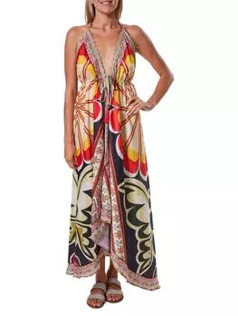 Платье Ranee's с высоким вырезом и глубоким вырезом, белый