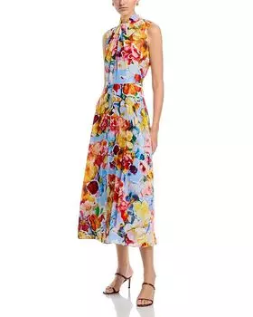 Платье Raquel из смесового шелка Elie Tahari, мультиколор