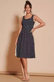 Платье распашонка с поясом в стиле 1950 х годов Jolie Moi, черный