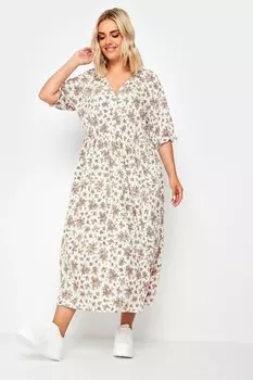 Платье реглан прери Yours Curve, розовый