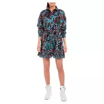 Платье Replay W9027.000.73938 Long Sleeve Short, синий