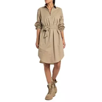 Платье Replay W9087.000.84936 Long Sleeve Short, бежевый