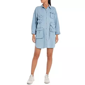 Платье Replay W9103.000.63265D Long Sleeve Short, синий