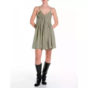 Платье Replay W9151.000.85162 sleeveless short, зеленый