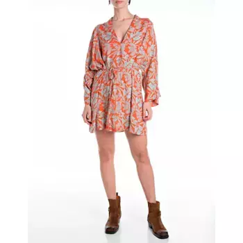 Платье Replay W9154.000.75014 long sleeve short, оранжевый