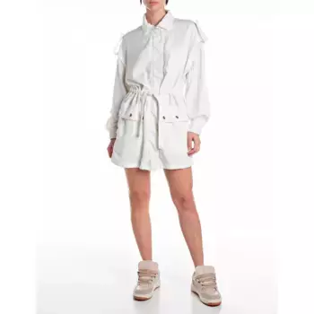 Платье Replay W9159.000.85160G long sleeve short, белый