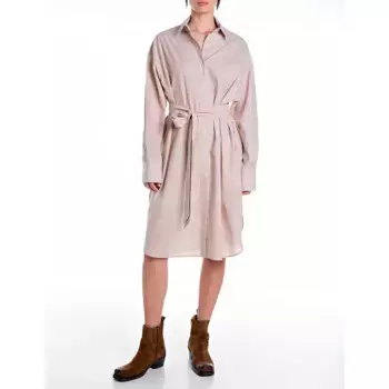 Платье Replay W9160.000.52758 long sleeve midi, коричневый