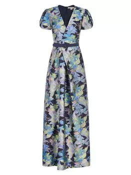 Платье Reynolds с пышными рукавами и цветочным принтом Kay Unger