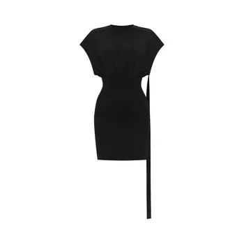 Платье Rick Owens DRKSHDW Cinched Sleeveless Tommy Mini Dress Black, черный