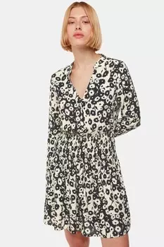 Платье Riley с рюшами и цветочным мотивом Whistles, черный